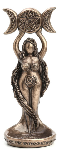 Estátua Triple Luna Hécate 21,59 Cm Resina Bronce