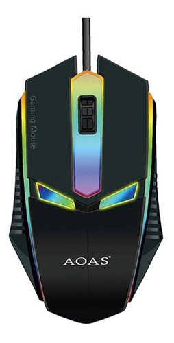 Mouse Gamer Aoas V01 Retroiluminado Usb / Color Negro