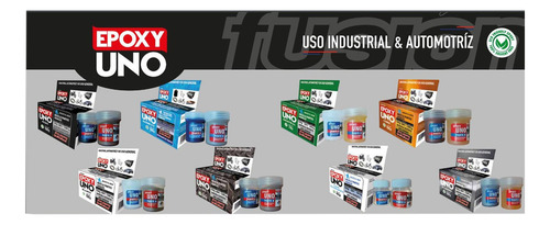 Pegamento Fusion Epoxy Uno Acero - Adhesivo Epóxico Profesional Para Uniones En Acero, Latón y Metales En General - Resistencia Química, Mecánica Y Térmica - Fácil Aplicación Con Mezcla 1:1