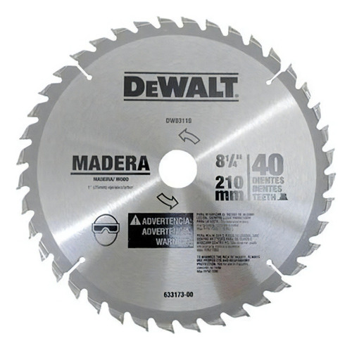 Disco 8-1/4 40t P/madera Dw03110