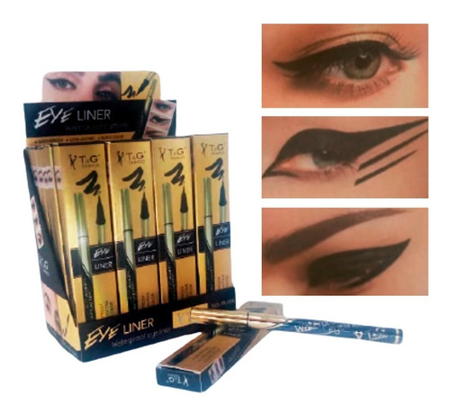 Imagem 3 de 3 de Kit 3 Deliniador Caneta Preta Tango Delineador Preto Barato