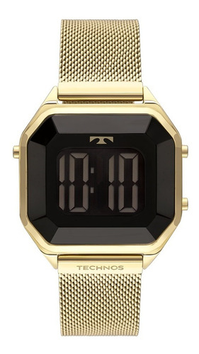 Relógio Technos Feminino Crystal Bj3851aj/4p Dourado Digital