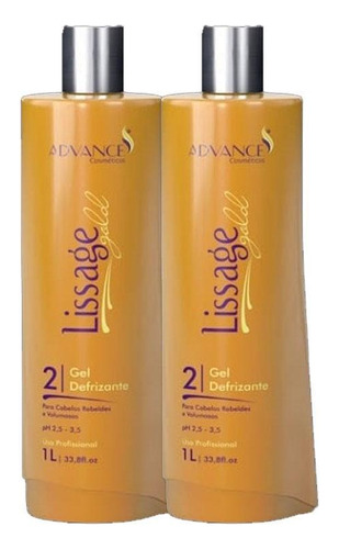 Escova Progressiva Lissage Gold Hair Advance Com 2 Ativos