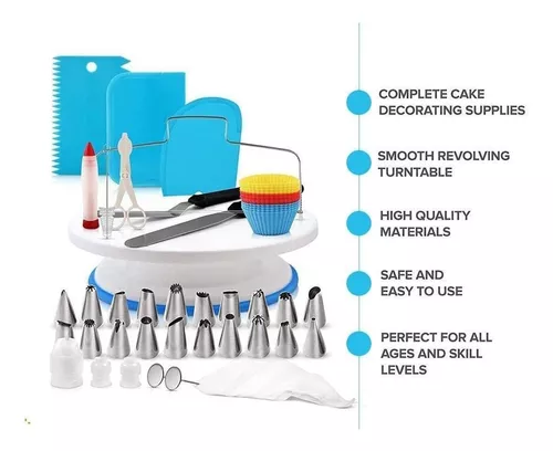 Jogo de ferramentas de decoração do bolo turntable conjunto de