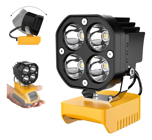 Luz De Trabajo Led Para Batería De 20 V, Linterna De 40 W, 6