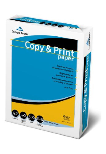 Gp De Copia E Impresión De Papel, 8,5 X 11 Pulgadas De Tamañ