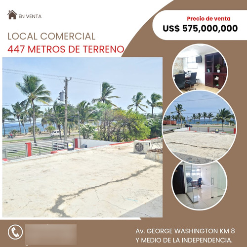 Vendo Local Comercial, 447mt2 En Av. George Washington D.n. 