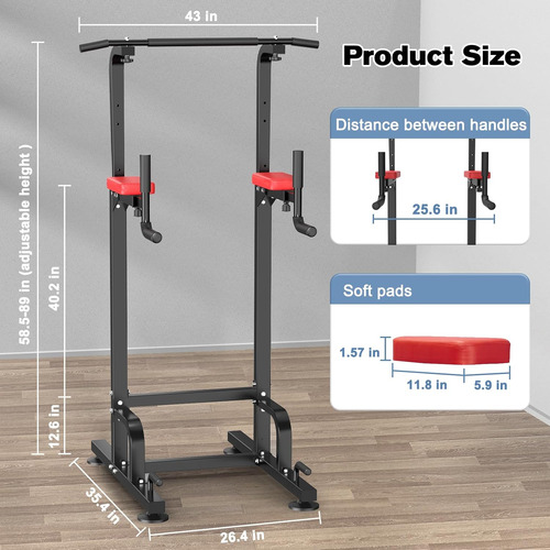 Power Tower Pull Up Dip Station Equipo De Entrenamiento...