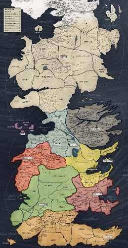 Poster Mapa Game Of Thrones Westeros & Essos 56 X 100 Cm