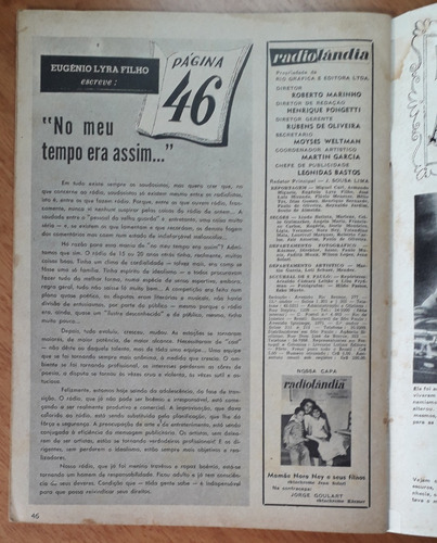 Radiolândia 57 1955 Nora Ney Na Capa (Usado)