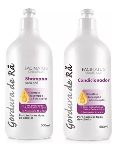 Kit Shampoo E Condicionador Gordura De Rã Profissional