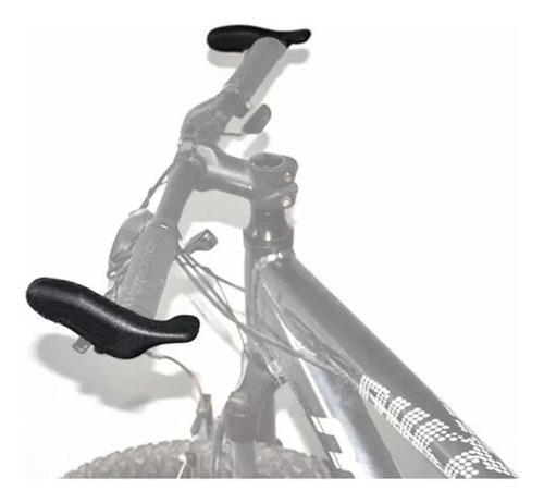 Bar End Emborrachado Ergonômico Chifre Guidão Bike Bicicleta