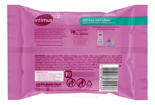 Lenços Umedecidos Defesas Naturais 16 Lenços Intimus