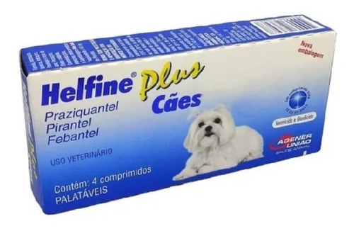 Imagem 1 de 2 de Helfine Plus Para Cães Vermífugo Agener União