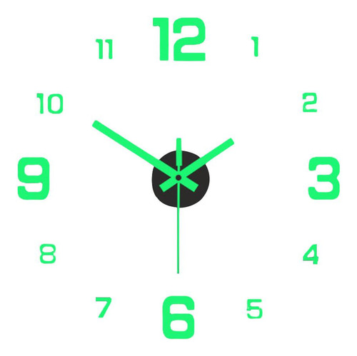Pegatinas De Reloj De Pared Sin Marco Luminoso Silencioso
