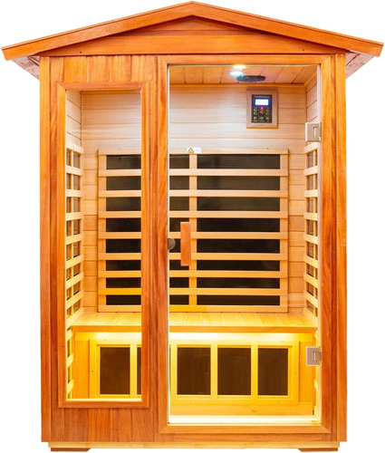 Sauna De Infrarrojos Lejanos Emf; 1750 W, Madera De Caoba