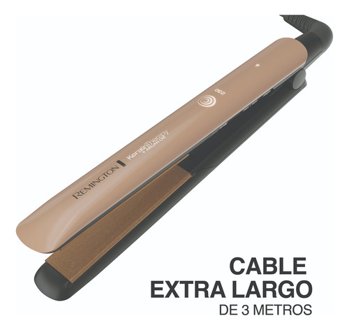 Plancha de cabello Remington Keratin Therapy S8599 negra y rosa 120V/240V
