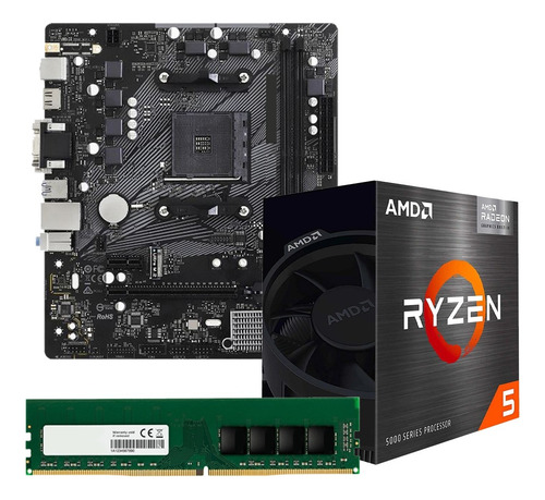 Combo Actualizacion Ddr4 Ryzen 5 5600g + A520/b450m + 8gb Ddr4 - Compufan