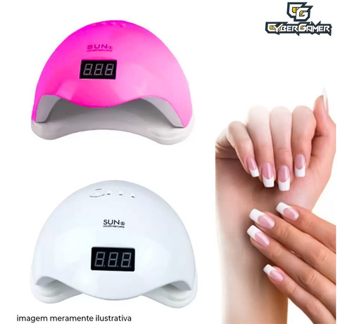Imagem 2 de 6 de Cabine Estufa Digital Led/uv Branca Sun5 Unhas Gel Acrigel