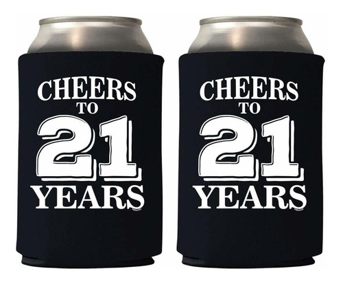Veracco Cheers To 21 Año Vigesimo Primer Can Coolie Holder