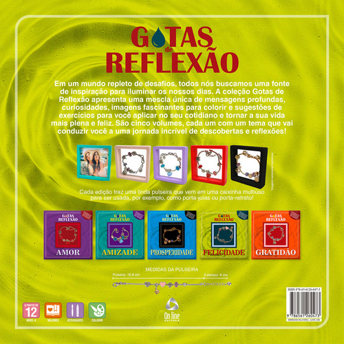Livro Gotas de Reflexão Felicidade 5 Edição da Editora On Line Capa Mole