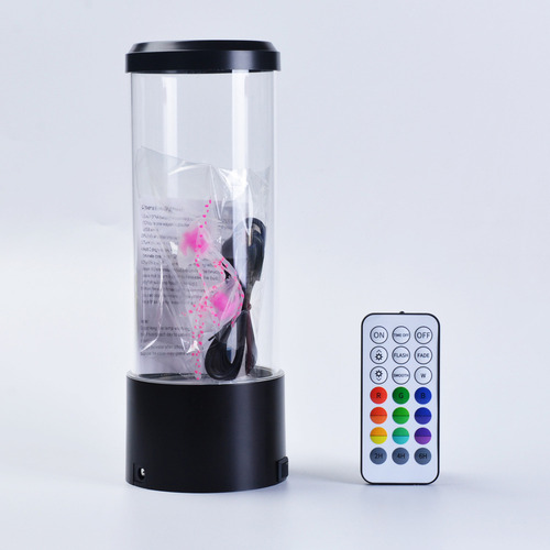 Lámpara De Medusas Led Lámpara De Escritorio Luz De Noche Pantalla Negro