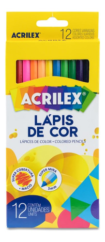 Lápis De Cor C/12 Cores Acrilex