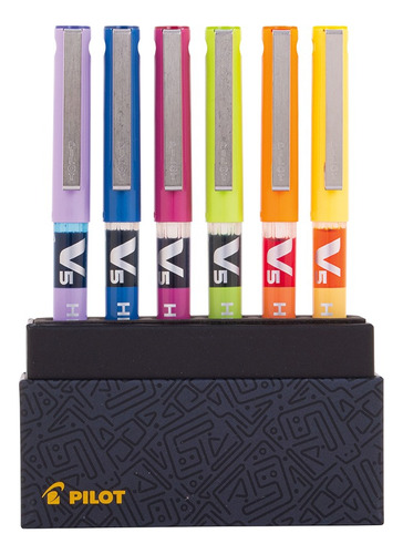 Set Lápices Tinta Hi-tecpoint V5 6 Un.