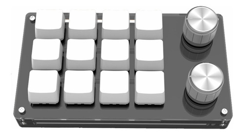 Teclado Para Jogos De Uma Mão Com 12 Teclas Atalhos Branco