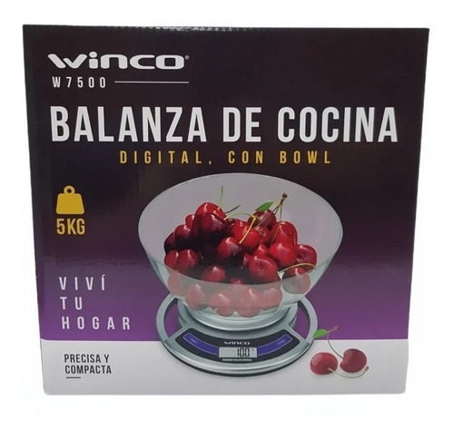 Imagen 4 de 6 de Balanza De Cocina Digital Con Bowl Facil Lectura Hasta 5kg