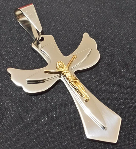 Pingente Masculino Crucifixo Aço Inox Círúrgico Antialérgico