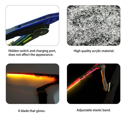Milrch Brazo Cyberpunk Luces Led Recargables Mmg