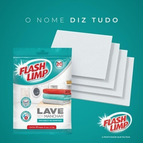 Lenço Lave Sem Manchar Anti-mancha - Kit 5un C/20 Lenços