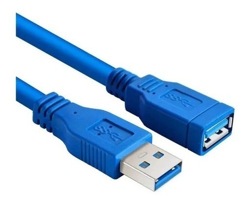Cabo Extensor Usb 3.0 Macho 1,5 Metros Cor Azul