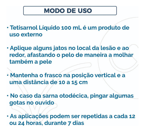 Sarna Demodex Caes Tetisarnol 100ml