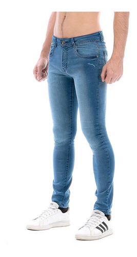 Imagen 3 de 6 de Jeans Pantalón Mezclilla Caballero Stone / Ligera Demolición