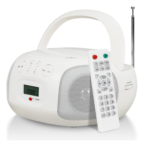 Reproductor Cd Retekess F9270b, Bluetooth, Portátil, Blanco