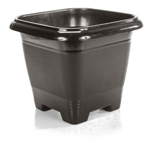 Kit 8 Vaso 9,5 Lts Preto Quadrado Plantas E Flores Atacado