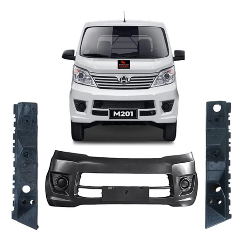 Parachoque Delantero Changan M201 Con Soportes Incluídos
