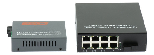 Transceptor Fibra Óptica Solo Modo Medios Ethernet 2x 1000m