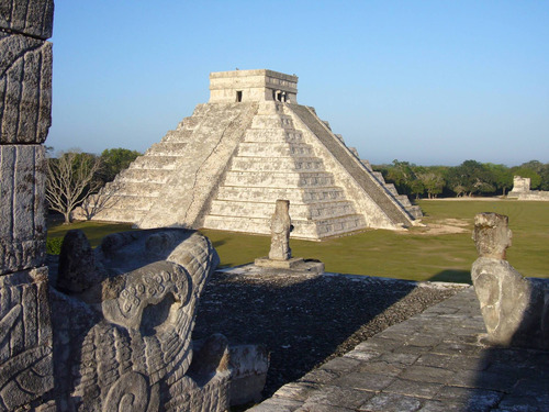 Vinilo Decorativo 50x75cm Chichen Itza Mexico Turismo M4