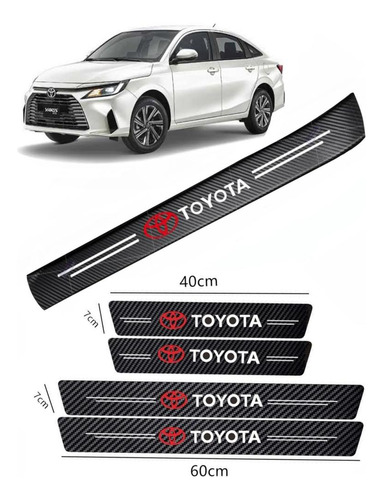 Sticker Protección De Estribos Toyota Yaris Sedán 2023-2024