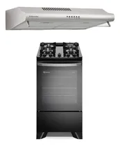 Comprar Combo: Cocina 4 Quemadores Negro Con Mesa De Vidrio (fe4gp)+