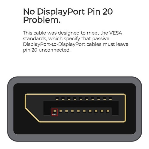 Cable Displayport 2.2 Mt Alta Velocidad 2k A 165hz