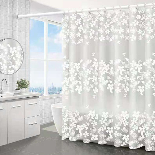Cortina De Ducha Peva De 180 X 180 Cm Con Diseños Estampados