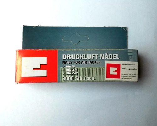 3000 Clavos 50mm Clavadora Neumática Einhell Lusqtoff Total Color Gris