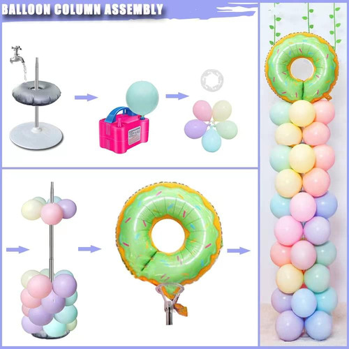 Set De 4 Soportes Columnas De Globos, Altura Ajustable ...