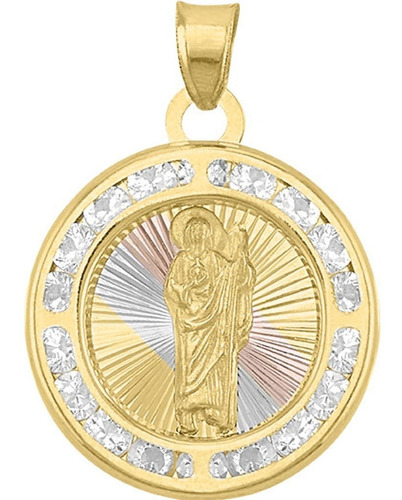 Kit Cadena Con Medalla San Judas Rayos Oro 10 K + Obsequio 