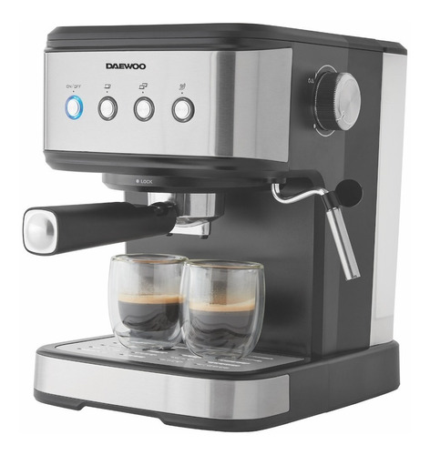 Cafetera Express Daewoo Cm1000 20 Bares Color Plateado