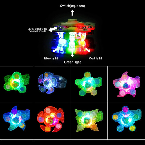25 Pcs Pulseras Giratorias Con Luz Led, Recuerdos De Fiesta